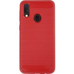 Bmax Carbon Soft Case Hoesje Voor Samsung Galaxy A20e - Red/ - Rood