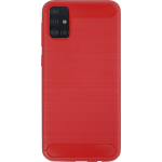 Bmax Carbon Soft Case Hoesje Voor Samsung Galaxy A51 - Red/ - Rood