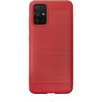 Bmax Carbon Soft Case Hoesje Voor Samsung Galaxy A71 - Red/ - Rood