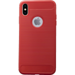 Bmax Carbon Soft Case Hoesje Voor Iphone Xs Max - Red/ - Rood