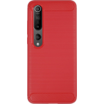 Bmax Carbon Soft Case Hoesje Voor Xiaomi Mi 10 Pro - Red/ - Rood