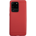 Bmax Carbon Soft Case Hoesje Voor Samsung Galaxy S20 Ultra - Red/ - Rood