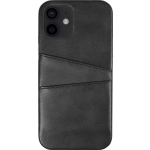 Bmax Pu Leather Card Slots Hard Case Hoesje Voor Iphone 12 Mini - Black/ - Zwart