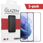 2-pack Bmax Samsung Galaxy S21 Screenprotector - Glass - Full Cover 2.5d - Black