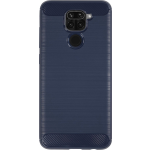 Bmax Carbon Soft Case Hoesje Voor Xiaomi Redmi Note 9 Pro- Blue/ - Blauw