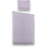 Luna Bedding Uni Piping Kleur: Lila, 1-persoons (140 x 220 cm + 1 kussensloop) Dekbedovertrek - Paars