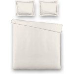 Luna Bedding Uni Piping Kleur: Off White , Lits-jumeaux (240 x 220 cm + 2 kussenslopen) Dekbedovertrek