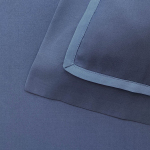 Luna Bedding Uni Piping - Donker Lits-jumeaux (240 x 220 cm + 2 kussenslopen) Dekbedovertrek - Blauw