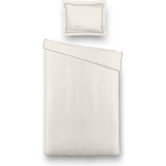 Luna Bedding Uni Piping - Off White 1-persoons (140 x 220 cm + 1 kussensloop) Dekbedovertrek