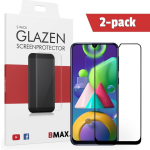 2-pack Bmax Samsung Galaxy M21 Screenprotector - Glass - Full Cover 2.5d - Black