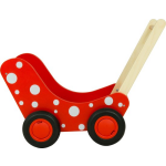 Van Dijk Toys Van Dijk Poppenwagen Met Witte Stippen (Flatpacked) - Rood