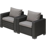 Allibert Fauteuils California Set Van 2 - Grafiet - Grijs