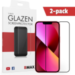 2-pack Bmax Iphone 13 Screenprotector - Full Cover Glass - 5d - Black