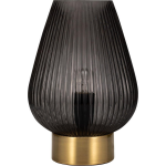 Pauleen Crystal Gloom Tafellamp - E14 - Rookglas/messing - Grijs