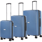 Carry On Carryon Transport Kofferset -Trolleyset Met Okoban - Ykk - Usb - - Blauw