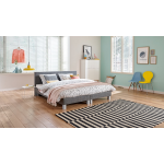 Box Lugo Deluxe Vlak Met Bridge Matras - 140 x 210 cm - antraciet