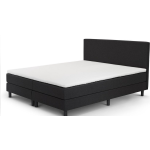 Boxspring Cisano Vlak Met Gestoffeerd Matras - 160 x 200 cm - Zwart