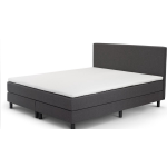 Boxspring Cisano Vlak Met Gestoffeerd Matras - 120 x 200 cm - donker - Grijs