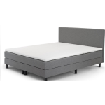 Boxspring Cisano Vlak Met Gestoffeerd Matras - 140 x 200 cm - licht - Grijs