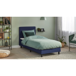 Boxspring Cisano Vlak Met Gestoffeerd Matras - 90 x 200 cm - Blauw