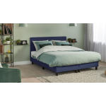 Boxspring Cisano Vlak Met Easy Pocket Matras - 180 x 200 cm - Blauw