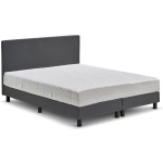 Boxspring Cisano Vlak Met Silver Pocket Deluxe Foam Matras - 120 x 200 cm - donker - Grijs