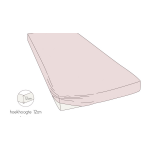 Kayori Hoeslaken Jersey Topper - 200 x 200/210/220 cm - Roze