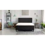 Boxspring Bellino Vlak Met Gestoffeerd Matras - 160 x 200 cm - Zwart