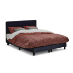 Boxspring Invito Vlak Met Bridge Matras - 140 x 210 cm - Blauw