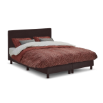 Boxspring Invito Vlak Met Bridge Matras - 160 x 210 cm - donkergrijs