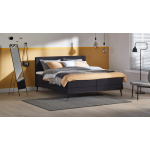 Boxspring Viggo Vlak Met Gestoffeerd Matras - 180 x 200 cm - adore antraciet