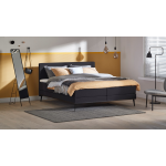 Boxspring Viggo Vlak Met Gestoffeerd Matras - 140 x 200 cm - adore antraciet