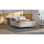 Boxspring Viggo Vlak Met Gestoffeerd Matras - 140 x 200 cm - oakland grijs