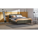 Boxspring Viggo Vlak Met Gestoffeerd Matras - 160 x 200 cm - adore groen