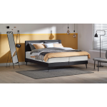 Boxspring Viggo Vlak Met Silver Pocket Deluxe Foam Matras - 180 x 200 cm - adore antraciet