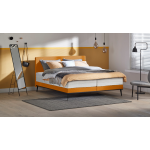 Boxspring Viggo Vlak Met Silver Pocket Deluxe Foam Matras - 140 x 210 cm - adore goud