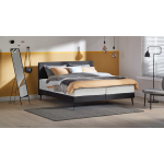 Boxspring Viggo Vlak Met Silver Pocket Deluxe Foam Matras - 140 x 200 cm - adore antraciet