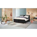 Element Boxspring Kiem Vlak Met Gestoffeerd Matras - 140 x 200 cm - Zwart