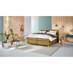 Element Boxspring Kiem Vlak Met Gestoffeerd Matras - 140 x 200 cm - Geel