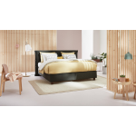 Element Boxspring Knop Vlak Met Deluxe Matras - 180 x 210 cm - antraciet