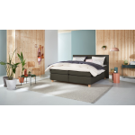 Element Boxspring Kiem Vlak Met Gestoffeerd Matras - 140 x 200 cm - antraciet