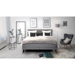 Boxspring Viggo Promo Vlak Met Gestoffeerd Matras - 140 x 210 cm - oakland grijs