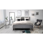 Boxspring Viggo Promo Vlak Met Gestoffeerd Matras - 180 x 210 cm - oakland grijs