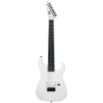 M-7BHT Baritone Arctic Metal Snow White Satin 7-snarige elektrische gitaar