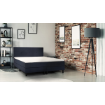 Boxspring Invito Vlak Met Gestoffeerd Matras - 160 x 210 cm - Blauw