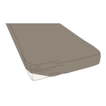 Kayori Hoeslaken Jersey Kyoto - 70/80 x 200/220 cm - taupe - Bruin