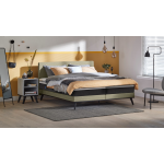 Boxspring Viggo Vlak Met Emma O2 Matras - 140 x 200 cm - adore groen