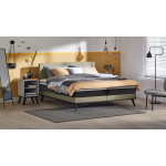 Boxspring Viggo Vlak Met Emma O2 Matras - 180 x 200 cm - adore groen