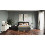 Emma Boxspring Elegant Vlak Met O2 Matras - 140 x 200 cm - dark grey