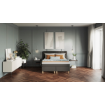 Emma Boxspring Elegant Vlak Met Originial Matras - 140 x 200 cm - dark grey